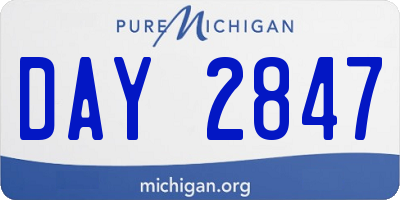 MI license plate DAY2847