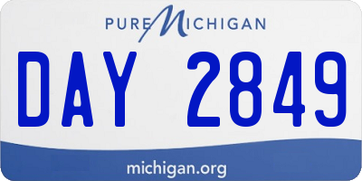 MI license plate DAY2849