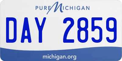MI license plate DAY2859