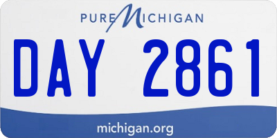 MI license plate DAY2861