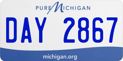MI license plate DAY2867