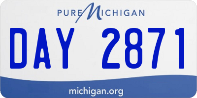 MI license plate DAY2871