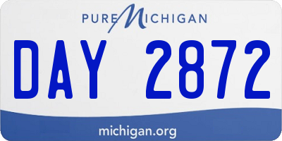 MI license plate DAY2872