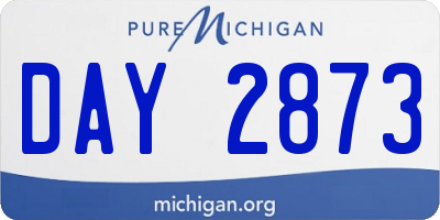 MI license plate DAY2873