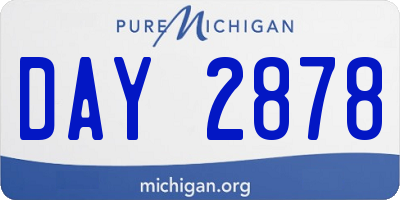 MI license plate DAY2878