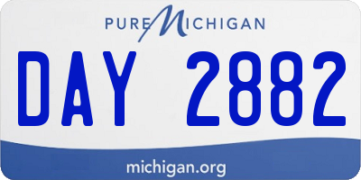 MI license plate DAY2882
