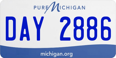 MI license plate DAY2886