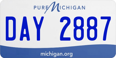 MI license plate DAY2887