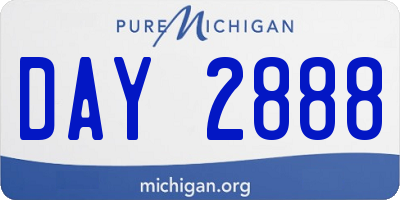 MI license plate DAY2888