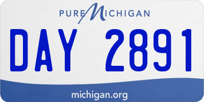 MI license plate DAY2891