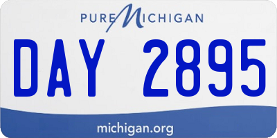 MI license plate DAY2895