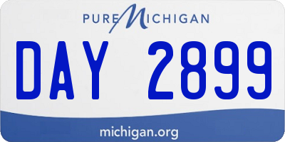 MI license plate DAY2899