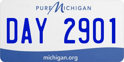 MI license plate DAY2901
