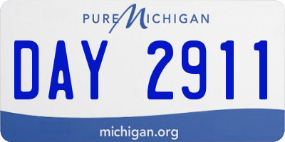 MI license plate DAY2911