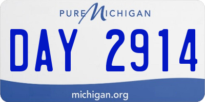 MI license plate DAY2914