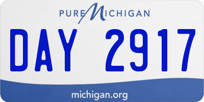 MI license plate DAY2917