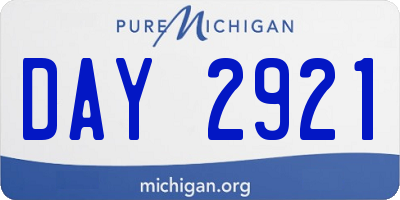 MI license plate DAY2921
