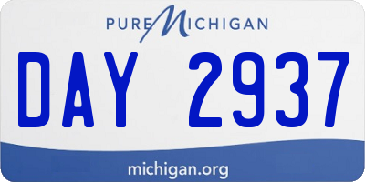 MI license plate DAY2937