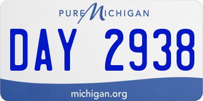 MI license plate DAY2938
