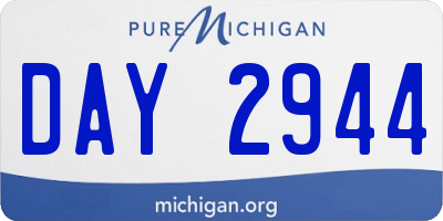 MI license plate DAY2944