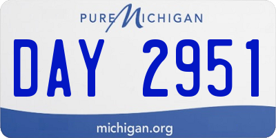 MI license plate DAY2951