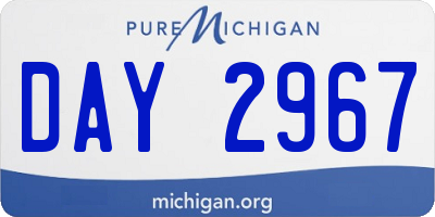 MI license plate DAY2967