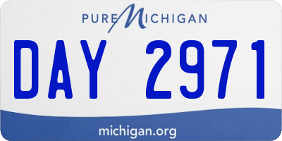 MI license plate DAY2971