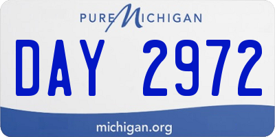 MI license plate DAY2972