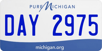 MI license plate DAY2975