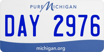 MI license plate DAY2976