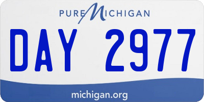 MI license plate DAY2977