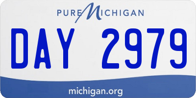 MI license plate DAY2979