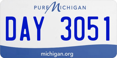 MI license plate DAY3051