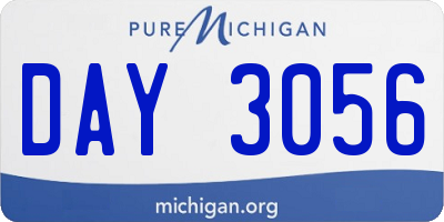 MI license plate DAY3056