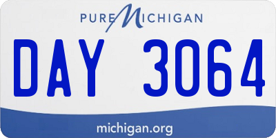 MI license plate DAY3064
