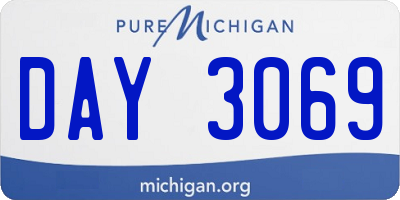 MI license plate DAY3069