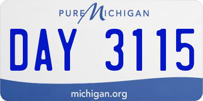 MI license plate DAY3115