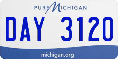 MI license plate DAY3120
