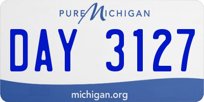 MI license plate DAY3127