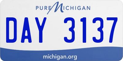 MI license plate DAY3137