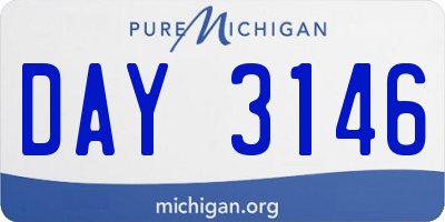 MI license plate DAY3146