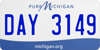 MI license plate DAY3149