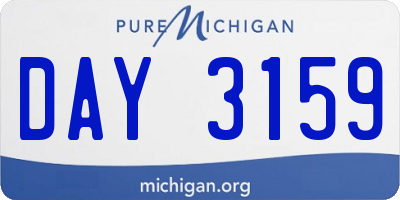 MI license plate DAY3159