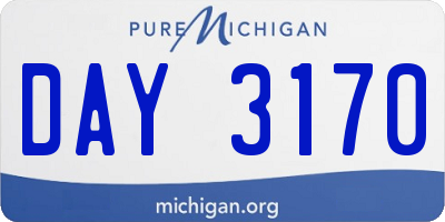 MI license plate DAY3170