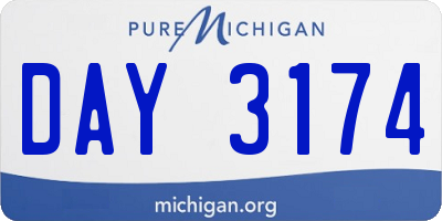 MI license plate DAY3174