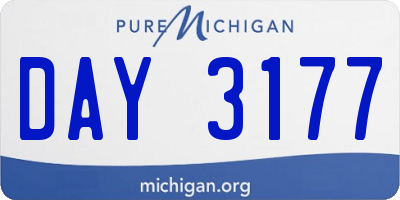 MI license plate DAY3177