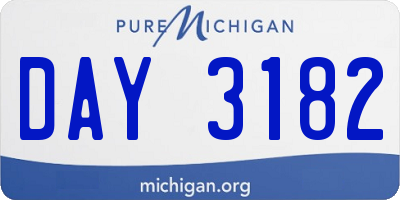 MI license plate DAY3182