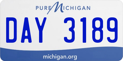 MI license plate DAY3189
