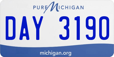 MI license plate DAY3190