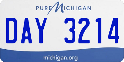 MI license plate DAY3214